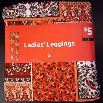 Ladies SMALL (4-6) Leggings Cute*Floral Pattern, Soft, Comfortable, Stretchy