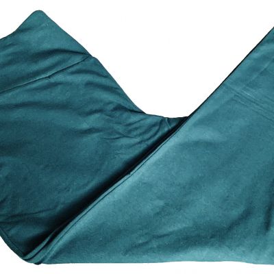 NEW Terra & Sky Women's Blue-Green Solid Print High Rise Leggings Plus Size 1X