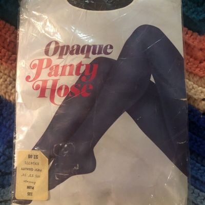 Sz Fits 5’3-5’6 Vintage Opaque Panty Hose 335 Plum -Thick Purple Tights Average