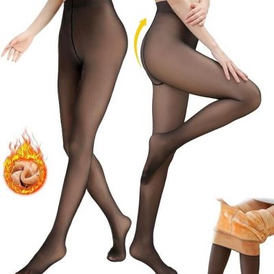Women Thick Warm Winter Fleece Lined Stretch Thermal Velvet Tights Pantyhose