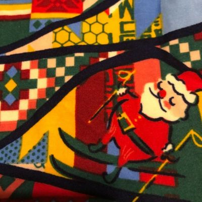 LuLaRoe OS Santa Ski Aztec Blue Red Green Yellow White Merry & Bright NEW 2018
