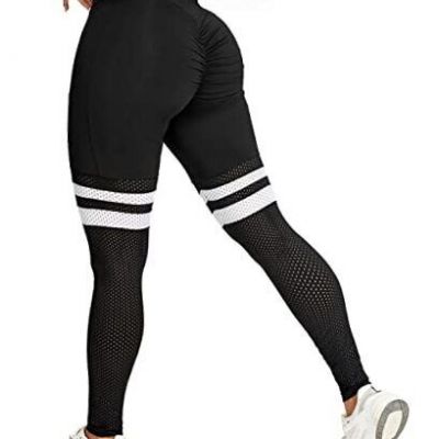 Women Workout Leggings High Waist Scrunch Peach Medium #a Scrunch Booty Black