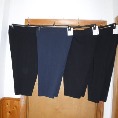 Size Plus Soft Capri Legging ,4X,3X,2X, Sonoma ,Black,Navy Sea, Elastic waist NW