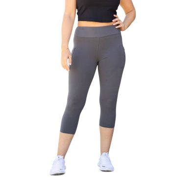 Julia Rose charcoal capri with pockets in Charcoal