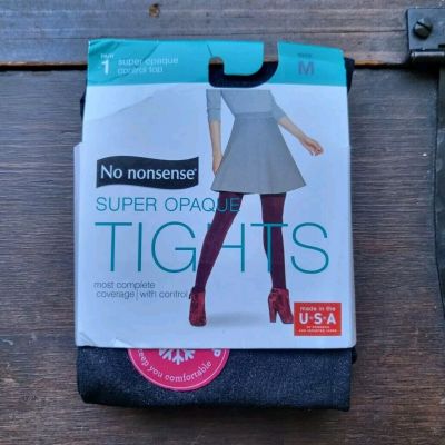 NWT No Nonsense Super Opaque Tights BLACK M