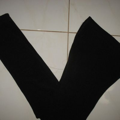 GOOD QUALITY - S/M - BLACK - WARM SOFT STRETCHY FLEECE LINED FOOTLESS TIGHTS