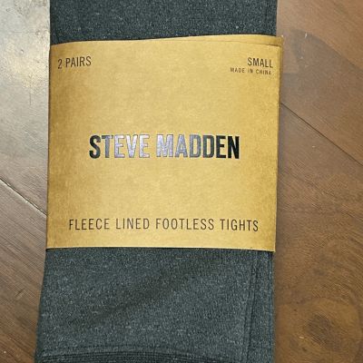 Steve Madden women’s 2-pack fleece lined footless tights in size small NEW