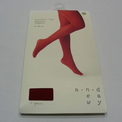 A NEW DAY - SALSA RED - M/L SIZE CONTROL TOP OPAQUE TIGHTS!