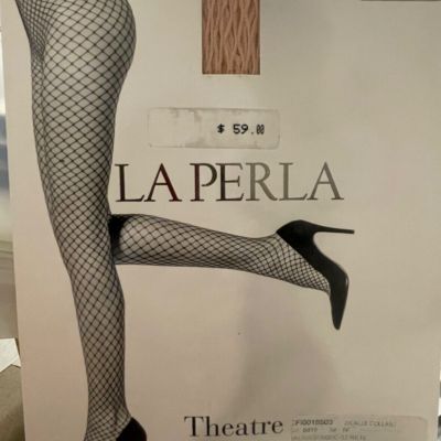 La Perla Theatre Tights Nude 3 L Fishnet Pantyhose Nude New in Package