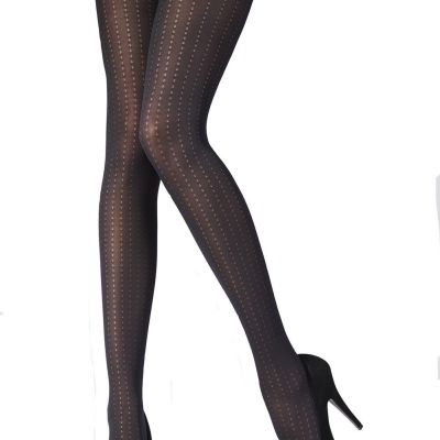 Pretty Polly Net Collection Vertical Pattern Tight One Size Black - PNAUZ1
