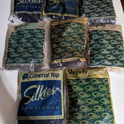 Vintage Silkies Panty Hose Lot of 8 Control Top & Shapeley Perfection SMALL #2