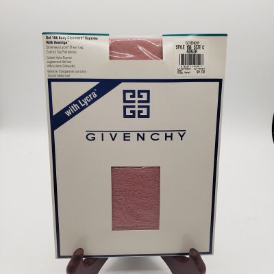 Vtg NOS Givenchy  Body Gleamers Superbe Avantige Size C Sheer Pantyhose Azalea