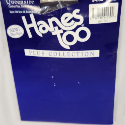VTG NEW Hanes Too Plus Pantyhose Size 2Q Control Top Black Navy Lot of 4 NOS