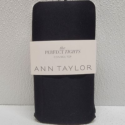 Ann Taylor The Perfect Tights Black Opaque Medium Control Top - New!