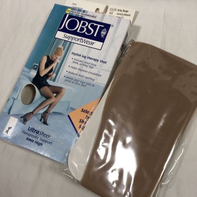 New Jobst Ultrasheer 8-15 mmHg Knee High Support Wear Silky Beige 119328 X-Small