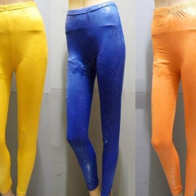 Shiny Look Wet Style Fashion Pasiley Floral Vine Leggings S/M L Fashion Strretch