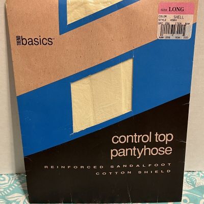 NOS Trend Basics control top pantyhose Shell size Long vintage