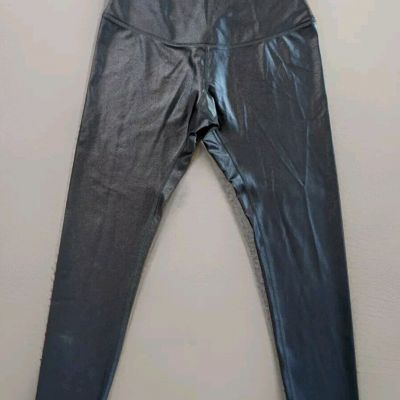 Belly Bandit Leggings Glossy Black Postpartum Pregancy Yoga High Waist Shiny M