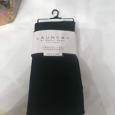 Laundry Fleece Tights Footless Size M  Fleece Lined NWT
