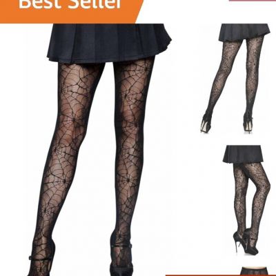Premium Intricate Lace Spiderweb Net Tights - Stretchy & Flattering - One Size