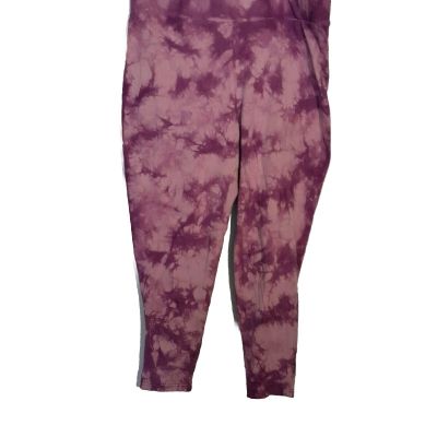Torrid 2 Leggings Capri Purple Pink Tie Dye 23