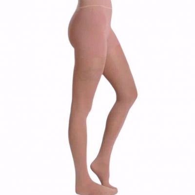 SHEERTEX Shaping Luxury Semi Sheer rip resistant tights in rose gold Size XL NEW