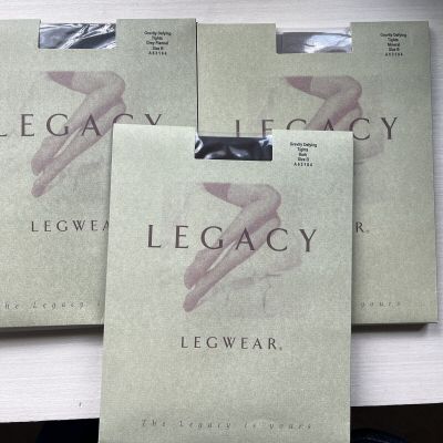 Legacy QVC  Legwear  Gravity Defying Tights Grey Flannel Mineral Barb Size B
