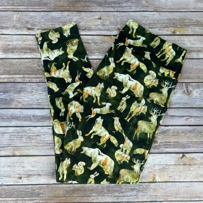 Forrest Animals Bear Rabbit Squirrel Coyote Women's Leggings TC Plus Size 12-20