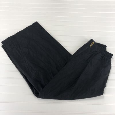 Reebok Studio Shiny Woven Black Pants Women's Size Medium