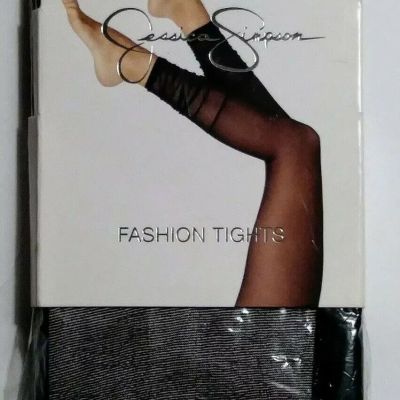 Jessica Simpson Fashion Tights S/M Jet Black Footless New in Package