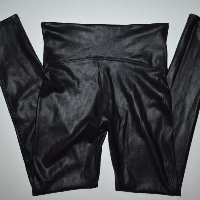 Spanx Black Faux Leather Leggings Large