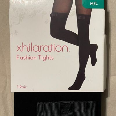 xhilaration Fashion Tights 2 Pairs with Elegant Patterns Size M/L