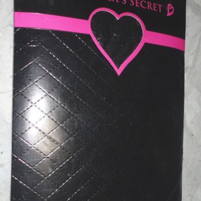 VICTORIA'S SECRET LINGERIE FOR LEGS THIGH HI LACE BACK Stocking BLACK SMALL/S