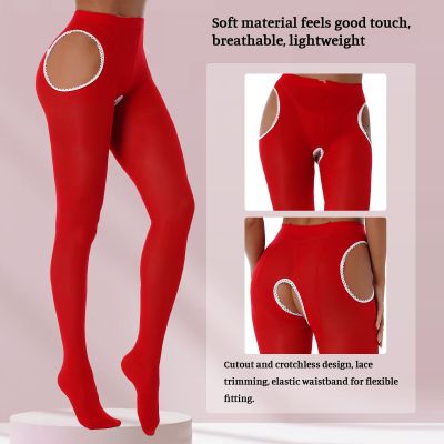 US Women Cutout Thigh-High Stockings Suspender Pantyhose Stretchy Tights Pants