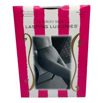 Victorias Secret Lasting Luxuries Pantyhose Size Small Deep Navy Control Top