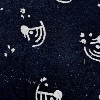 Vintage Pantyhose Black White Geometric Womens Size A Nylons Crazy Cosmos Print