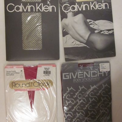 4 New Sandlefoot Pantyhose Size A Givenchy Calvin Klein, Round the Clock
