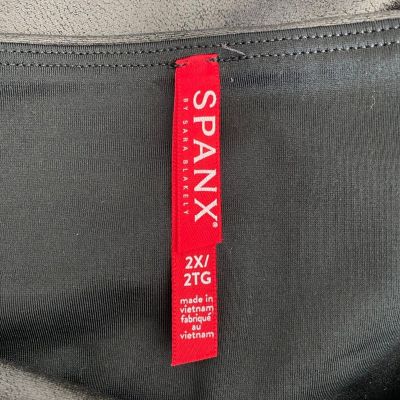 Spanx Faux Leather Moto Leggings in Very Black Size 2X