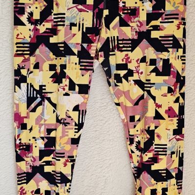LuLaRoe Womens Legging Pants Size TC2 Plus Multicolor Sueded