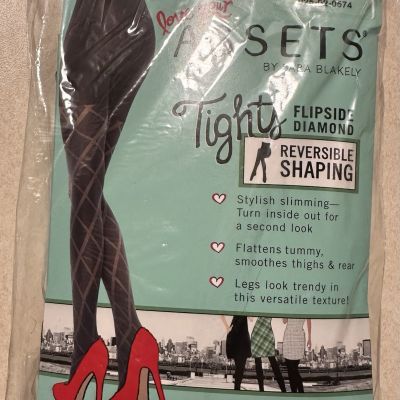 SPANX Assets By Sara Blakely Reversible Shaping Tights Womens 5 Flipside Diamond