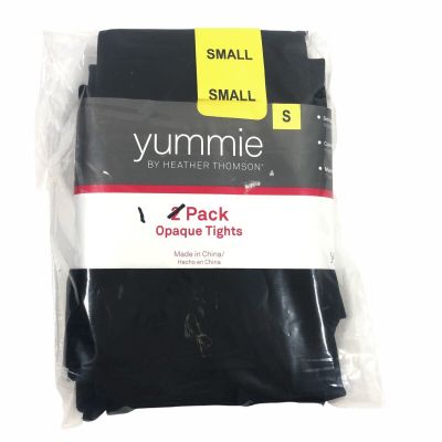 Yummie by Heather Tights Thomson 1 Pack Black Opaque Womens Small New with Tags