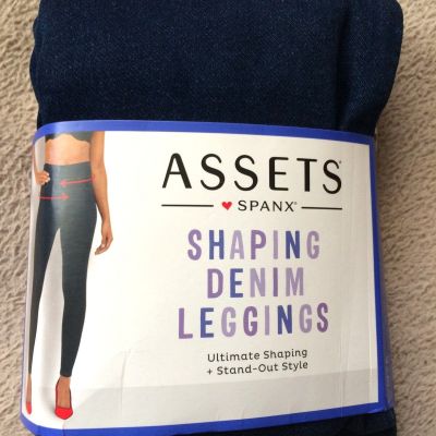 Assets by Spanx sz XL Medium Wash Shaping Skinny Denim Leggings Style 20359R NWT