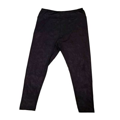 Ava & Viv Plus Size 1X High-Waisted Shiny Black Leggings