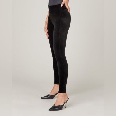Spanx Black Velvet Leggings Pull On Velour Pants Style 2070 Women’s Plus Size 3X