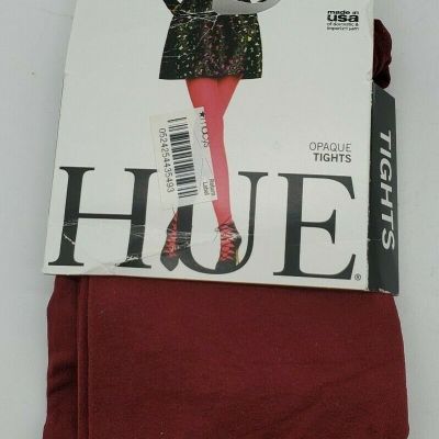 Hue Women's Opaque Tights NWT New Size 1 Sangria Color