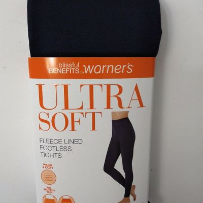 Blissful Benefits Dark Denim Ultra Soft Fleece Lined Footless Tights L/XL 1 Pair