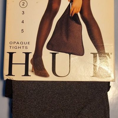 New~**HUE GRAPHITE HEATHER (GRAY) OPAQUE TIGHTS**~SIZE 2~120-170 LBS