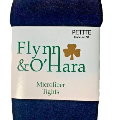 NEW Flynn & O'Hara Navy Blue Tights Womens Navy Blue Size Petite 5'1