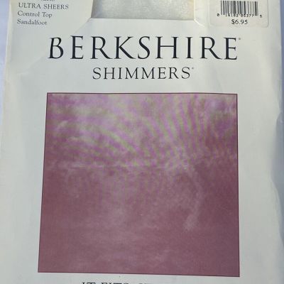 * Berkshire Shimmers * - Ultra Sheer Control Top Pantyhose ~ IVORY ~ Size 1X-2X