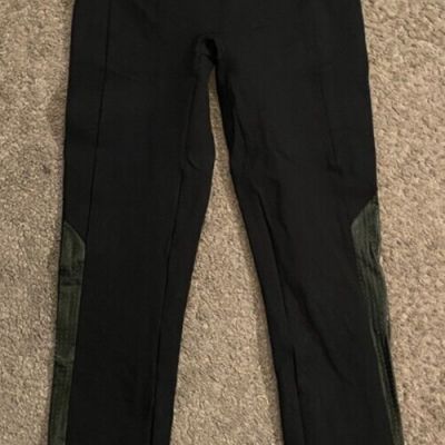 Women's Spanx Perforated Panel Black Leggings Style# 20060R Size Small